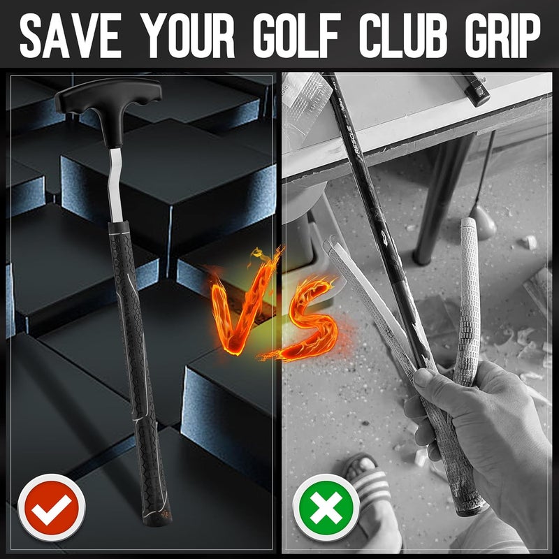 RunNico 12.5'' V-Shaped Golf Grip Removal Tool,Grip Remover Saver Gripping Kit,Golf Grip Tool,Standard Length Swinging Grips Golf Grip Remover Kit - Image 5